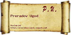 Preradov Ugod névjegykártya